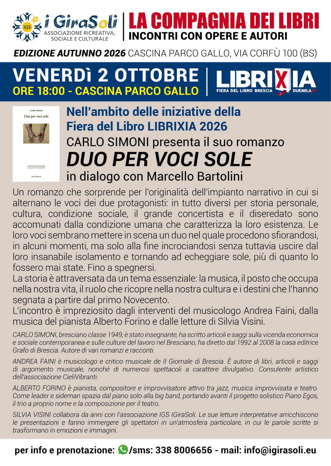 DUO PER VOCI SOLE